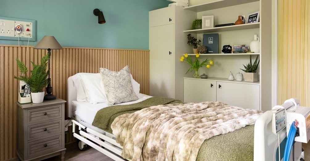 Patient room at St Michael's Hospice Patient room at St Michael's Hospice
